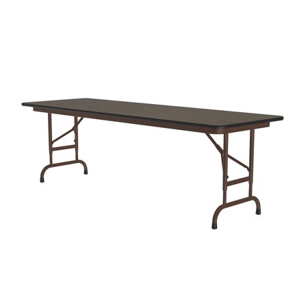 CORRELL CFA Adjustable HPL Folding Tables 24x60 Walnut CFA2460PX-01